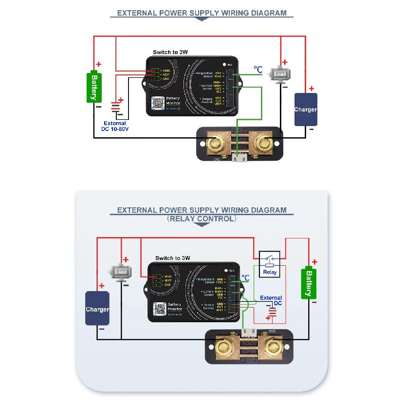 Batteriemonitor Bluetooth KL-F DC 0-120V 0-600A Batterietester Spannungsstrom VA-Messgerät Batterieladungszähler Kapazitätsanzeige