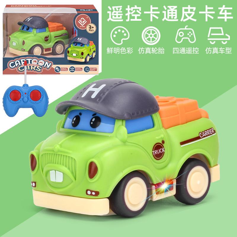 

Детская четырехходовая мультяшная машина с дистанционным управлением, милая легкая машина скорой помощи, игрушечный электрический автобус с дистанционным управлением светло-зеленый