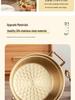 Korean Stainless Steel Mini Sukiyaki Pot with Lid - Double Ear for Luosifen & Instant Noodles