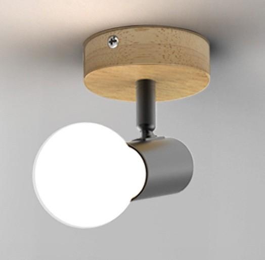 Adjustable Angle Track Light Bedroom E27 Living Room Multi-Lamp Spotlight Spotlight Elm Retro Lamps Led Lighting Shop Lights