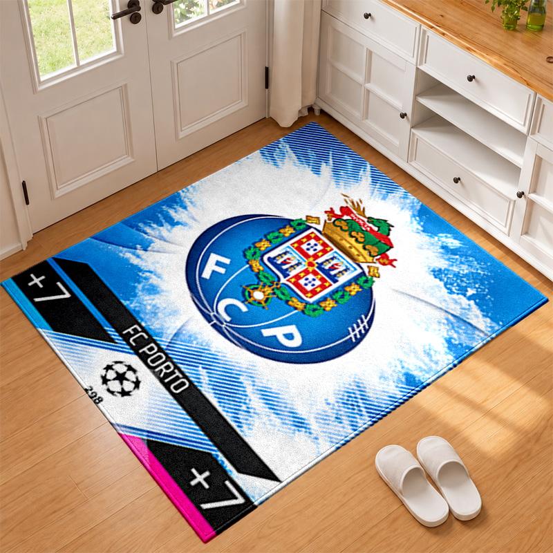 FC Porto Teppich Fußmatte für Wohnzimmer oder Schlafzimmer Schutzmatte unter dem Stuhl Bürodeko Weihnachtsgeschenk Geburtstagsgeschenk