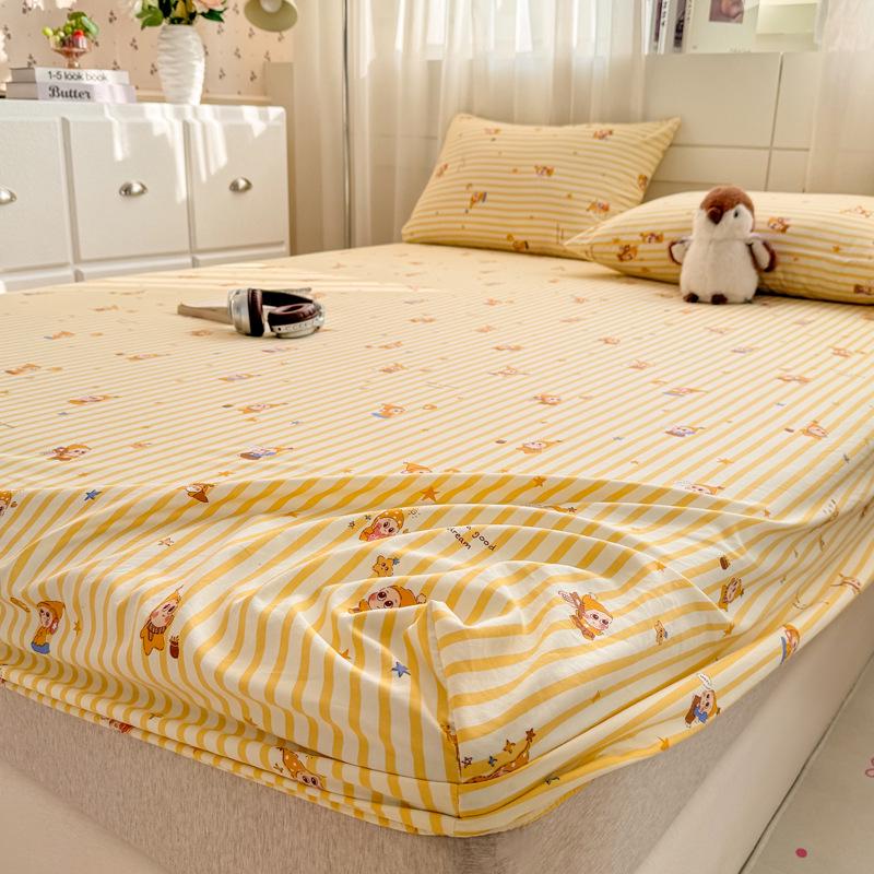 Spring/Summer A-Class Cotton-Like Fitted Sheet: Skin-Friendly, Non-Slip, Dustproof Mattress Protector