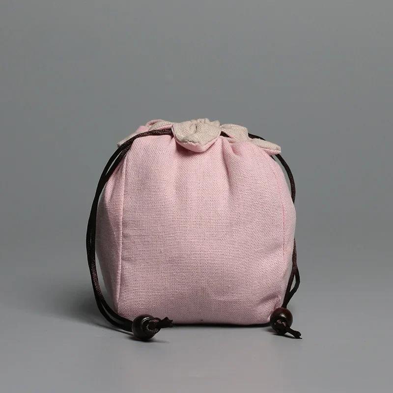 Thickened Storage Bag Ceramic Covered Bowl Teacup Travelling Drawstring Bags Multi-functional Medium Teapot Cloth Pouch