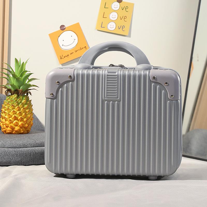 14-Inch Retro Makeup Case: Cute, Portable Travel Storage for Women and Students