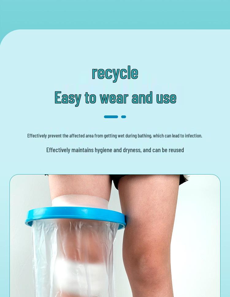 Waterproof Adult Knee & Foot Plaster Cover for Post-Op Bathing Protection