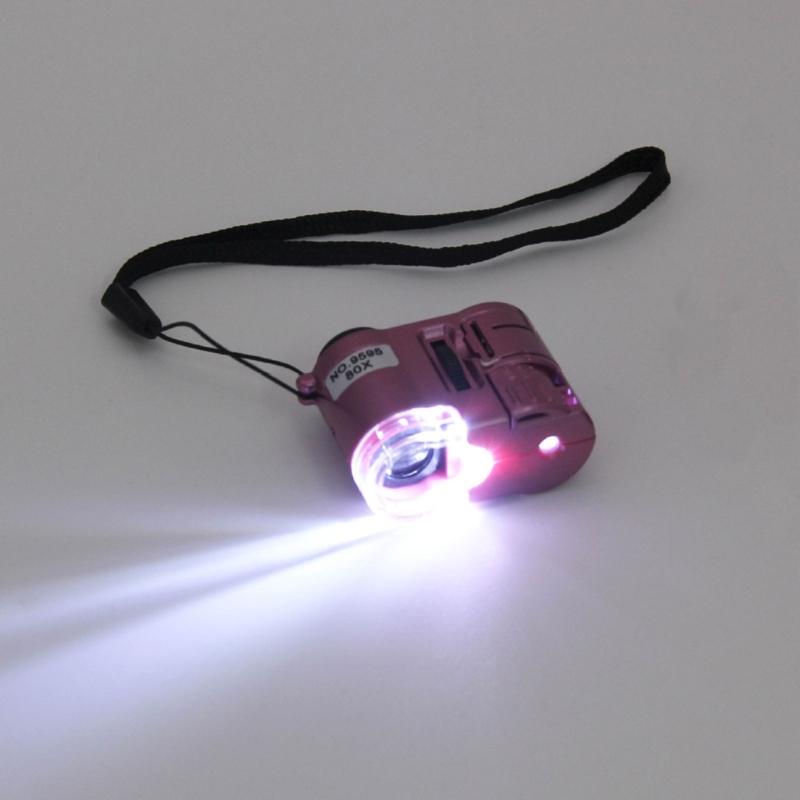 Professionell smyckes- och antikmagnifier med 80X 100X zoom och LED-ljus, ergonomiskt ABS-hölje för noggrannhetskontroll