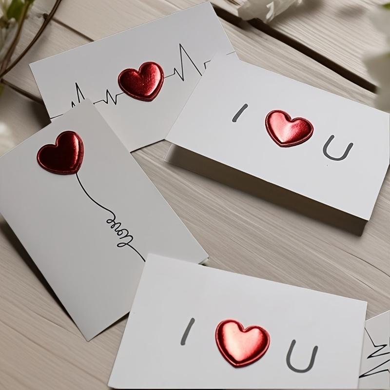 3/1Pcs Cards Valentines Day Gift Love Postcard Wedding Invitation Greeting Cards Anniversary for Her Valentines Day Gift Card