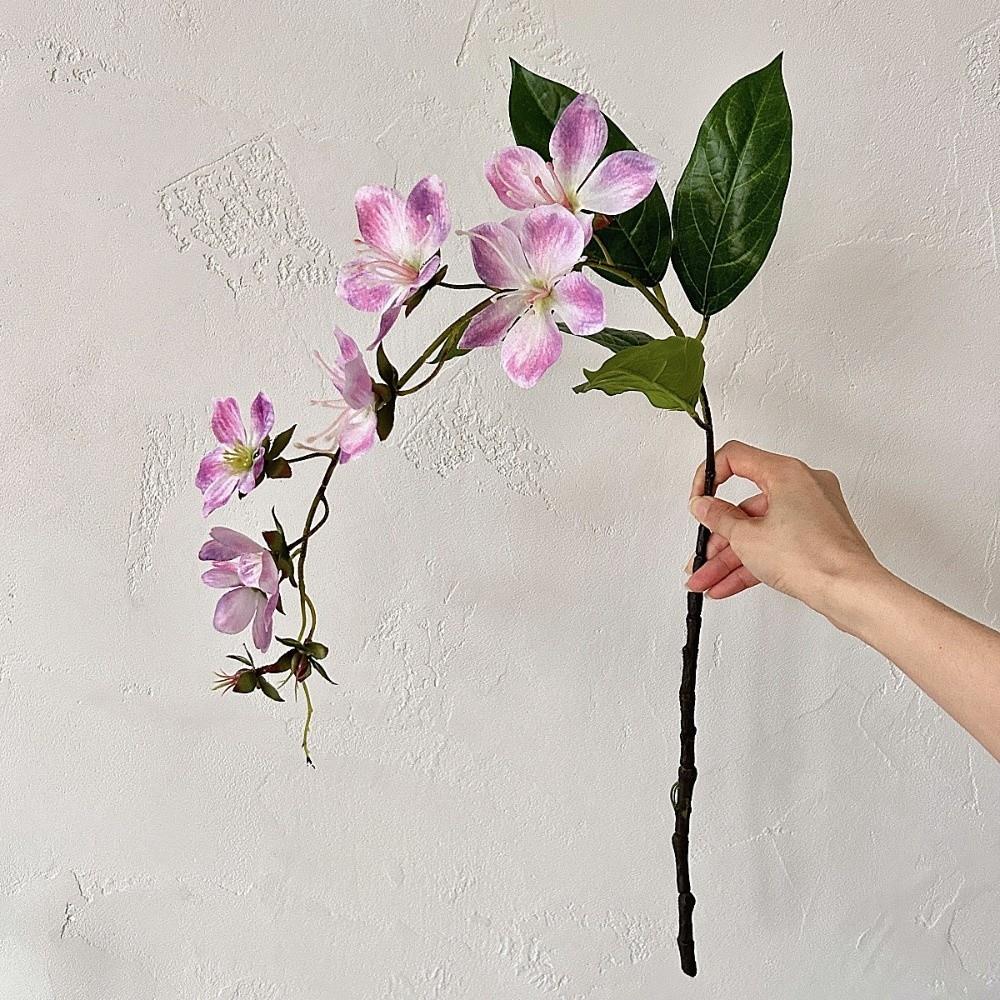 

Real Touch 80cm Artificial Flowers Long Branch Decorative Flowers Artificial Vine Wall Hanging Fake Flowers Home рожевий