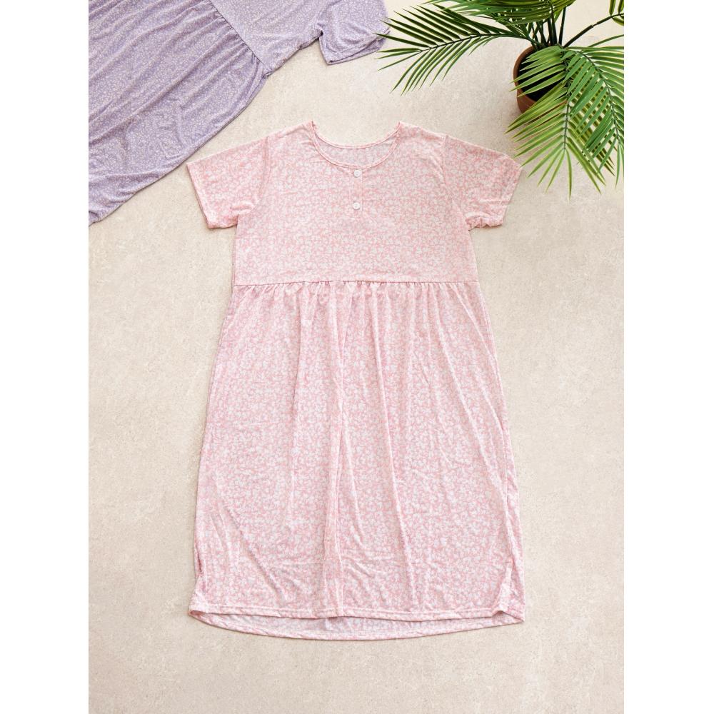 Daiso Button Point Cooling Dress purple