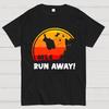 Run Away Unisex 100% Cotton Summer Casual Cool Loose T-Shirt