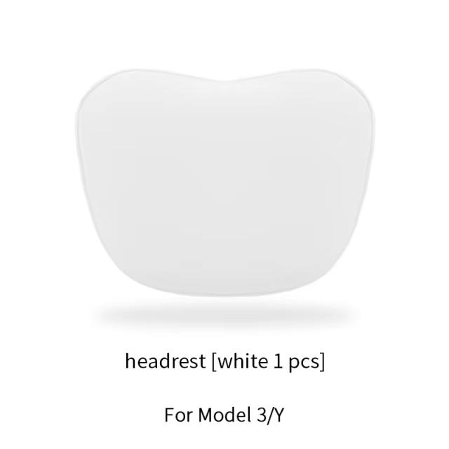 For Tesla Model 3 Y Car Neck Pillow Protective Lumbar Back Support Flocking High-Quality Headrest Lumbar Car Accessories