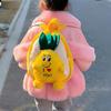 Cartoon Animal Plush Pineapple Bag Zipper Anime Plush Doll Backpack Little Turtle Backpack  Couple