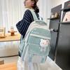 Rucksack Damen Neu Große Kapazität Koreanische Version Campus Stil Freizeitrucksack Kontrastierende Buchstaben Nylon Studenten Schultasche