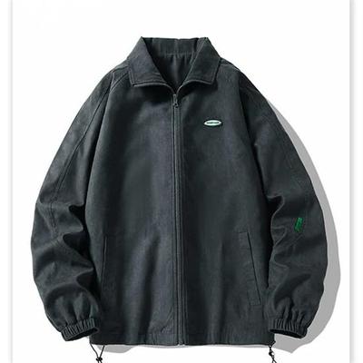 Jachetă bomber oversize de toamnă pentru bărbați, haină lăngică, de epocă, de modă, îmbrăcăminte de stradă coreeană, îmbrăcăminte exterioară cu fermoar, îmbrăcăminte pentru bărbați, plus dimensiune 3Xl
