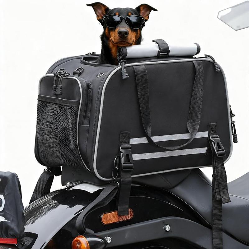 Motorcycle Rear Seat Dog Pet Car Bag Large Capacity Electric Vehicle Foldable Portable Multi-functional Going Out Backpack