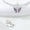 Copper Purple Butterfly Insect Beads Original Pendants Bracelet Charm Jewelry Party Diy Trendy Gifts
