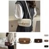 Stylish Vintage Chic Lock Buckle Small Square Bag For Women In Black White And Khaki