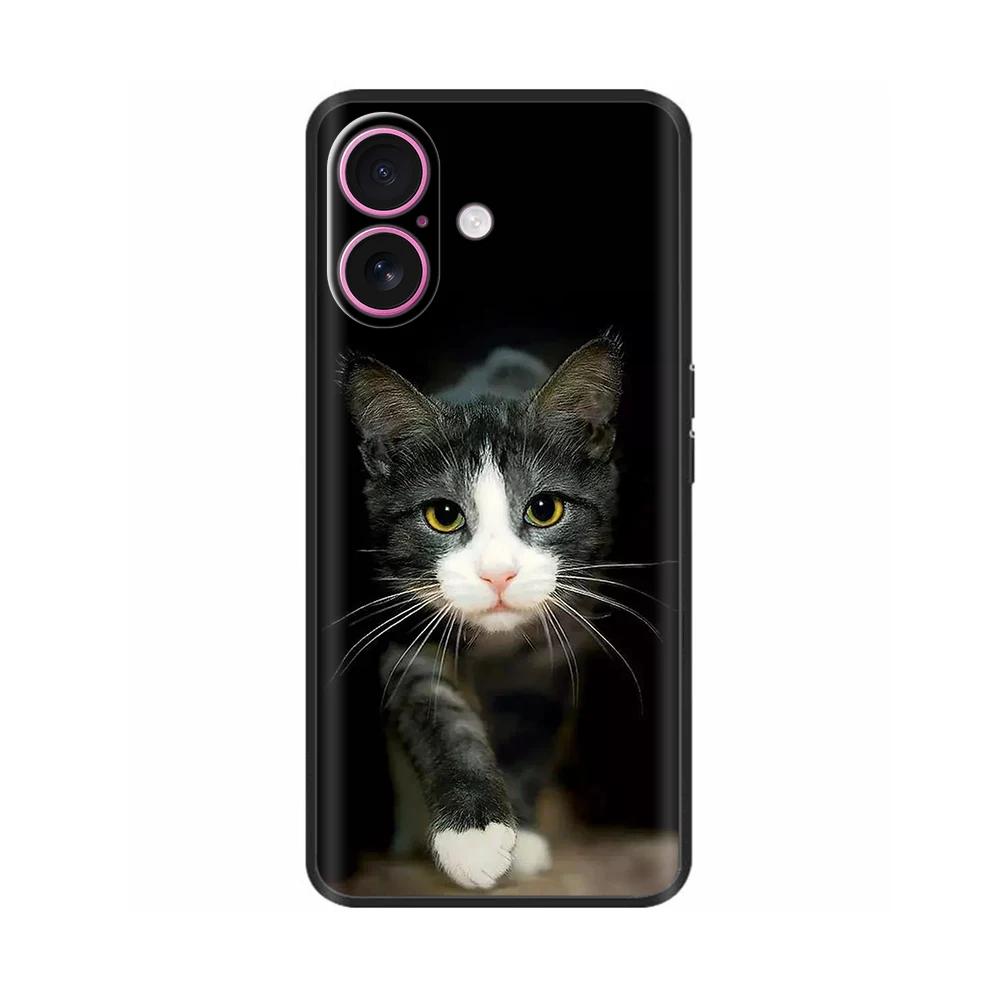 For iPhone 16 Case 16 Pro Silicon TPU Black Frosted Phone Cover For Apple iPhone 16 Pro Max Coque Bumper Shell for iPhone16 Plus