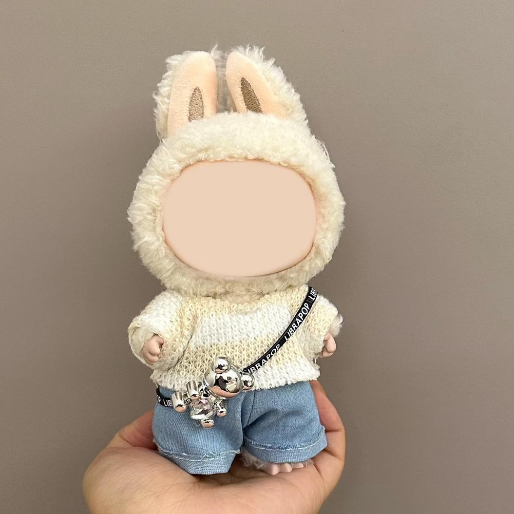 Mini Doll's Clothes Outfit Accessories For 15-17cm Labubu Cotton Doll Replacement Suit Clothing Changing Clothes Gifts