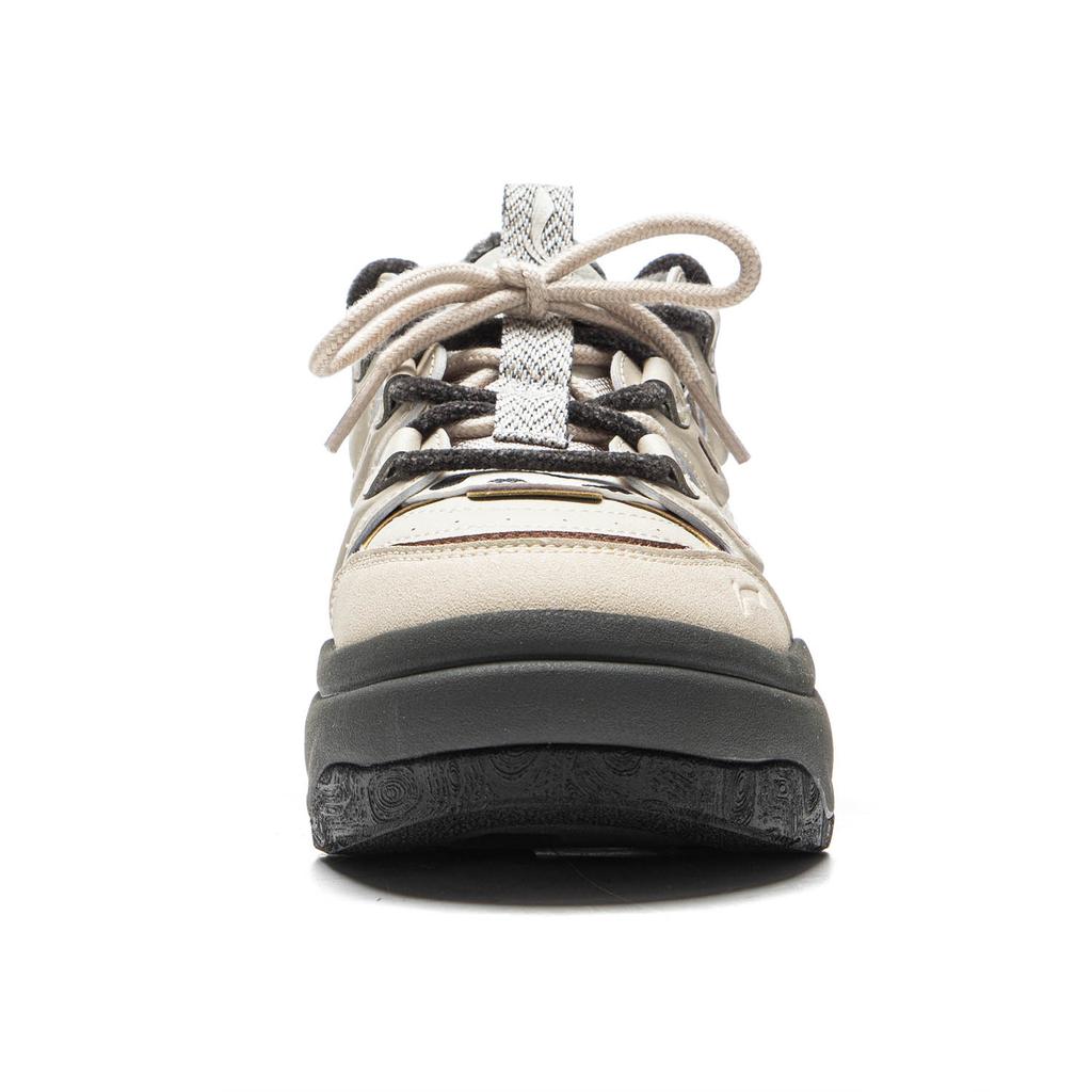 Li Ning Cheese 3.0 Slip Resistant Cushioning Abrasion Resistant Lightweight Low top Skateboard Shoes Women's Oat Gray AGCV346-4