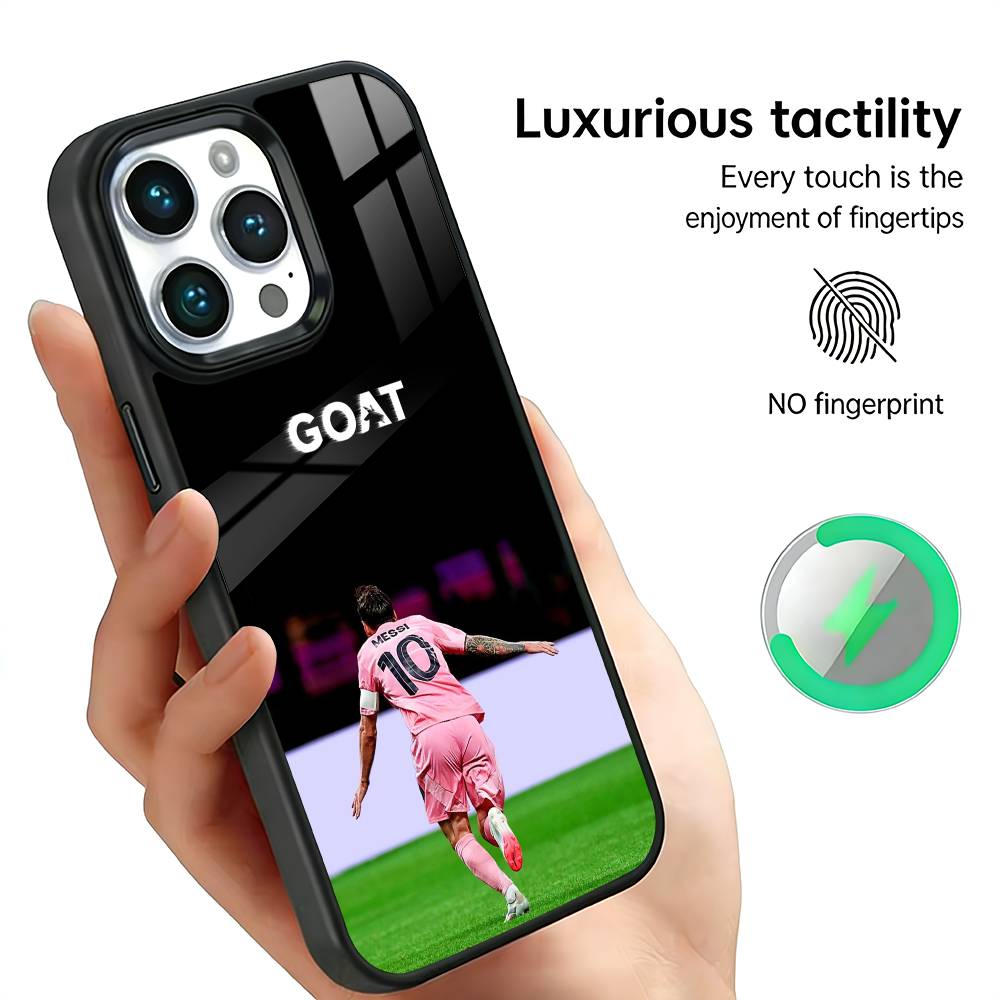Fußballstar M-Messi Handyhülle Für IPhone17 16 15 14 13 12 11 Plus Pro Max Plus Kabelloses Ladegerät Abdeckung Funda