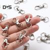 100Pcs/Set Key Chains Metal Lobster Claw Clasp with Key Rings Dog Collars Backpacks DIY Keychain Accessories