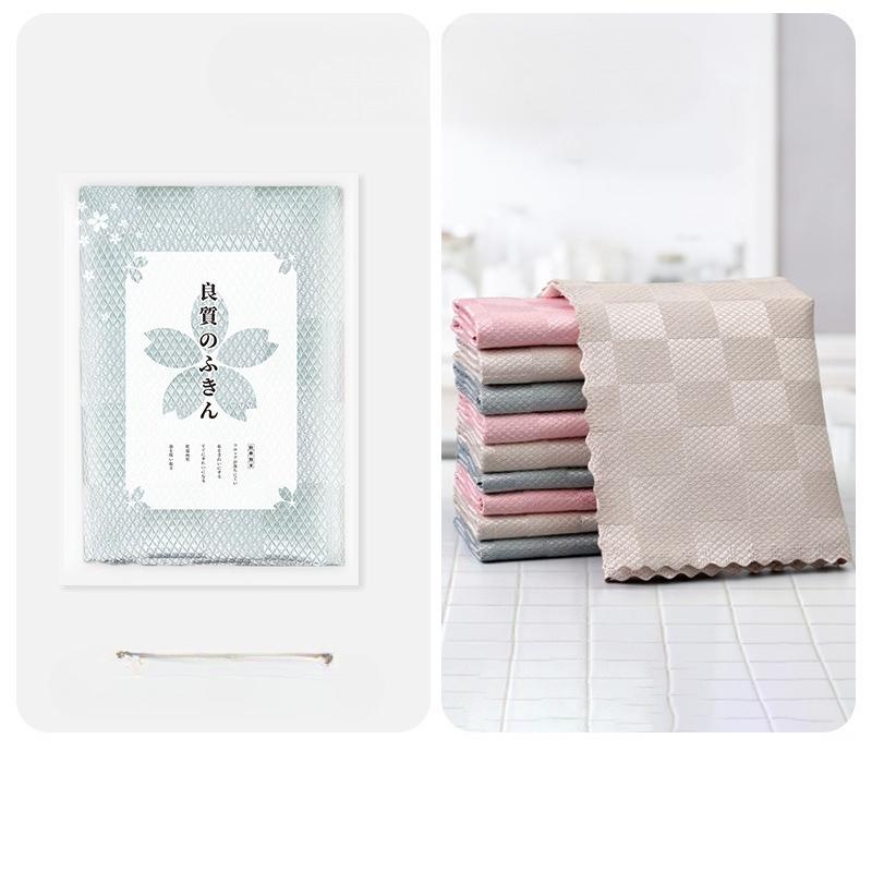 Ткань для чистки рыбьей чешуи Утолщенная Прочная Впитывающая Неприлипающая к маслу Бытовая для чистки стола Кухонное использование 30X40cm