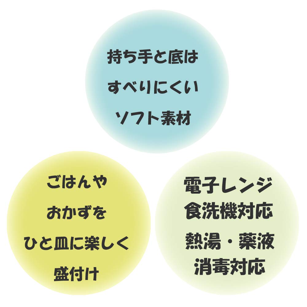 Skater Baby Lunch Very Hungry Caterpillar X X Children's Plate, Easy-Scooping, Plate, Design, 22.7 15.7 3.6cm (WP7)