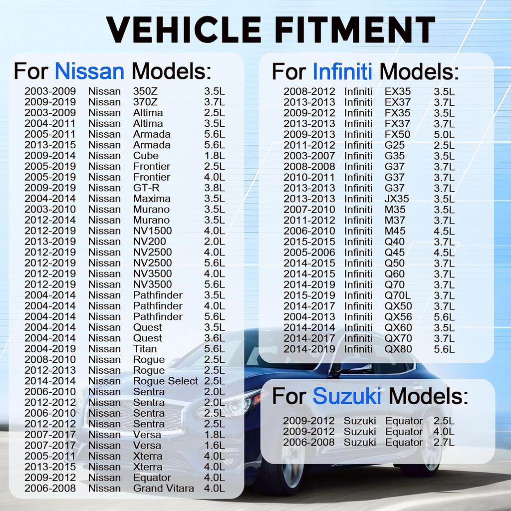 Mass Air Flow Sensor Meter MAF Compatible with Nissan 350Z 370Z Altima Frontier Murano NV1500 NV2500 NV3500 Xterra Infiniti EX35 FX37 G35 G37 QX56