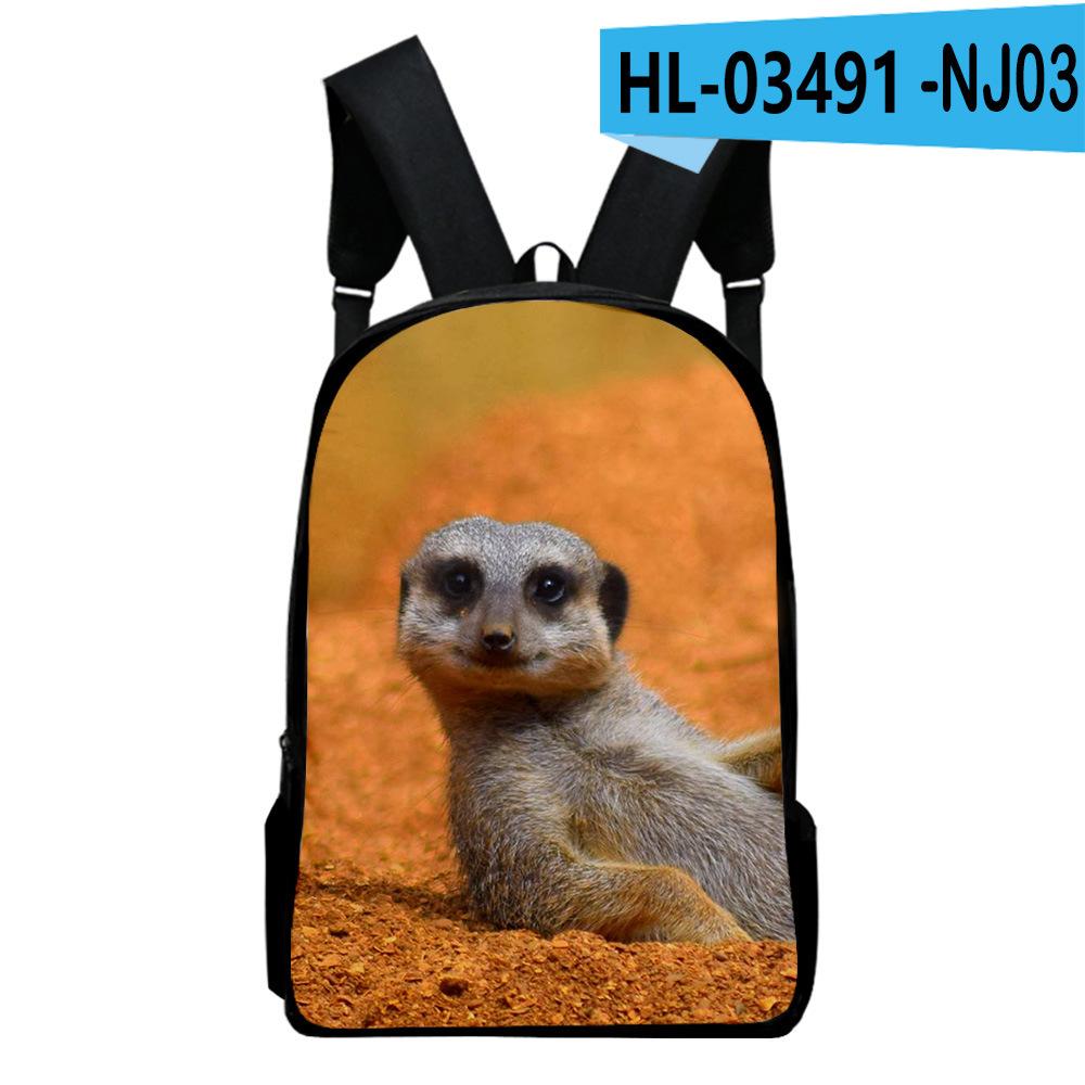 Sac à dos Cahier Animaux du Désert Classique Populaire Sacs d'École Élève Impression 3D Oxford Imperméable Sacs à Dos pour Ordinateur Portable Garçons/Filles