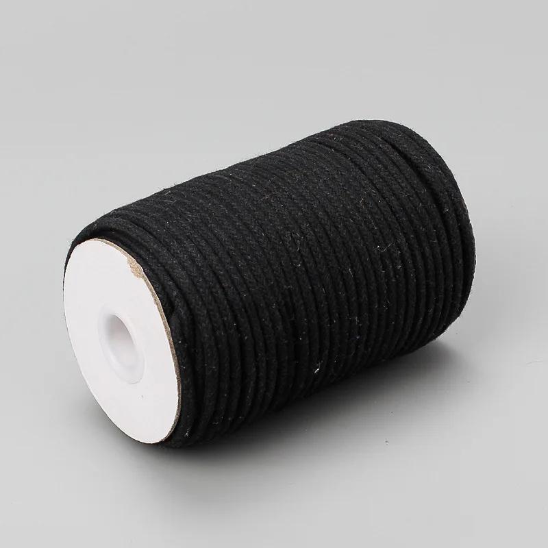 5mm Black and White Cotton Rope DIY Hand Woven Tapestry Rope Package Zongzi Line Hanging Tag Rope Cotton Thread 46m