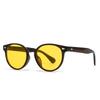  New Fashion Round Sunglasses Men Shades UV400 Retro Rivets Women Trending Yellow Sun Glasses Shades UV400