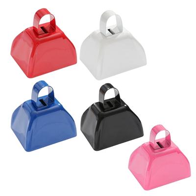 4er-Set Mini-Metall-Kuhglocken Bunte Farben Rostfrei Farbecht Ideal für Sportveranstaltungen und Langzeitgebrauch