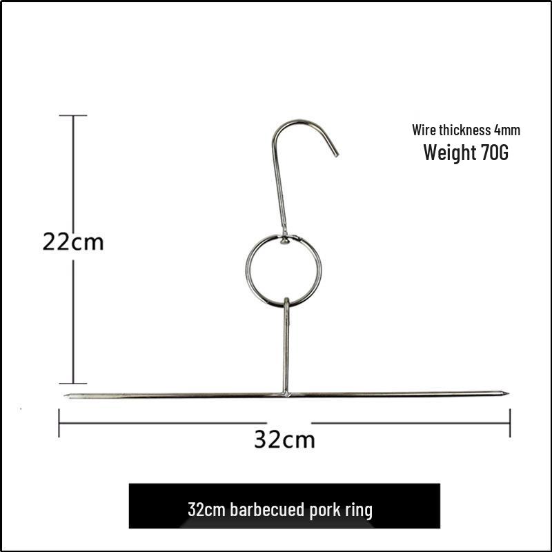 Stainless Steel Char Siu Meat and Rib Hooks for Roasting & Grilling