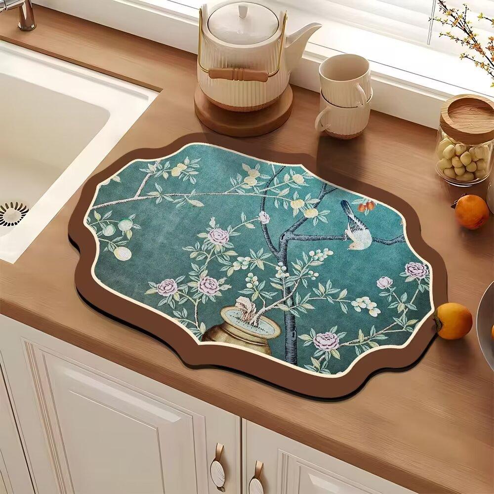Kitchen Countertop Drain Mat High Appearance Level Absorbent Washing Dishes Dishes Dishes Chopsticks Sink Faucet Bar Table Mat