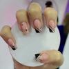 24Pcs Short French Press On Nails Kit With Tools Seamless Removable Full Cover Fake Nails