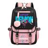 New Korean Style Campus Backpack for Women Students Anime Girl Group Movie Print Fashion Trendy Lightweight Laptop Bag