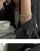 Korean Retro Round Bead Bracelet Women 925 Silver Letter H - Trendy Student Jewelry
