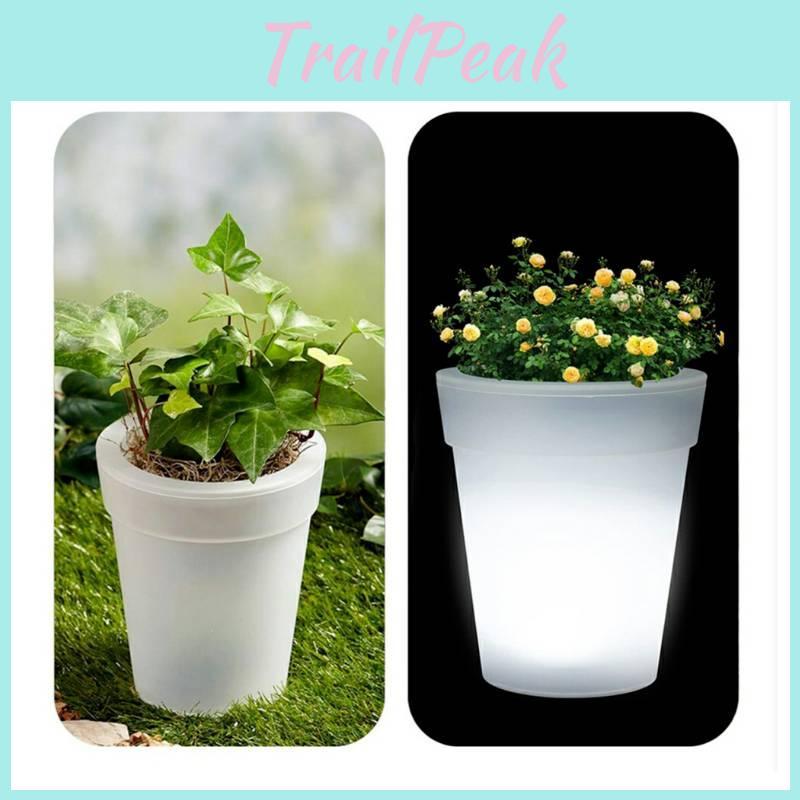 Outdoor Waterproof Solar Garden Flowerpot Light For Courtyard Balcony Decoration