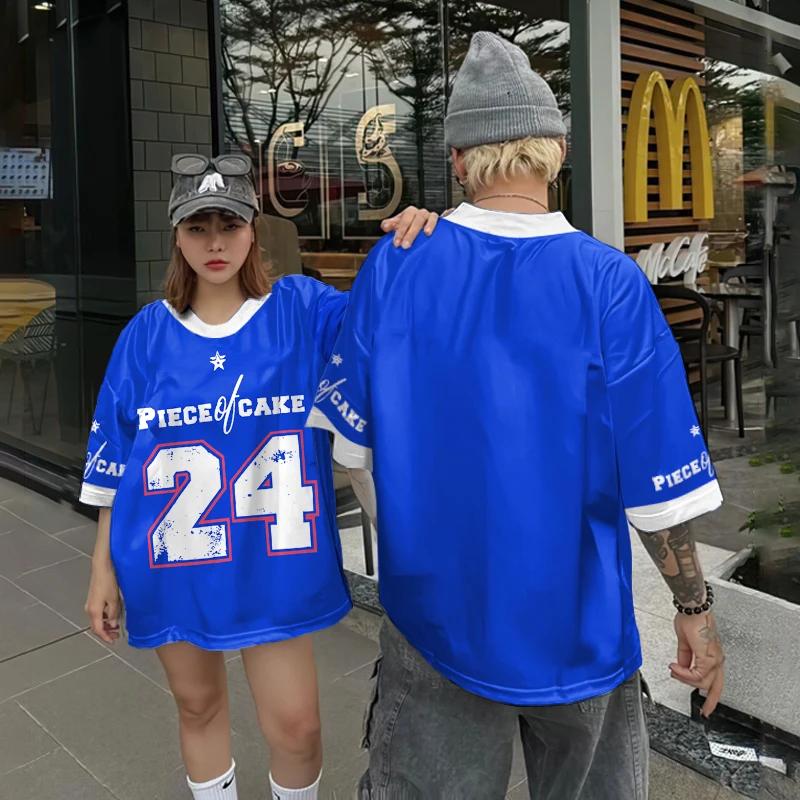 Short Sleeved T-shirt Men's Fashion New T-shirt Short Sleeved Top Summer Casual Loose Hip-hop Round Neck Clothing