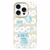 Ice Cube Cat for Apple 15 Promax Mobile Phone Case with Lychee Pattern for IPhone 14 New Model 13 Anti-fall 12 Advanced