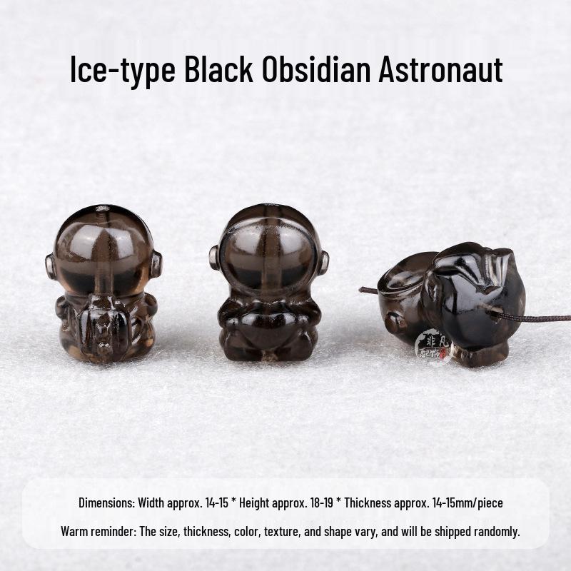 Black Obsidian Nine-Tailed Fox & Animal Charm DIY Bracelet Accessories