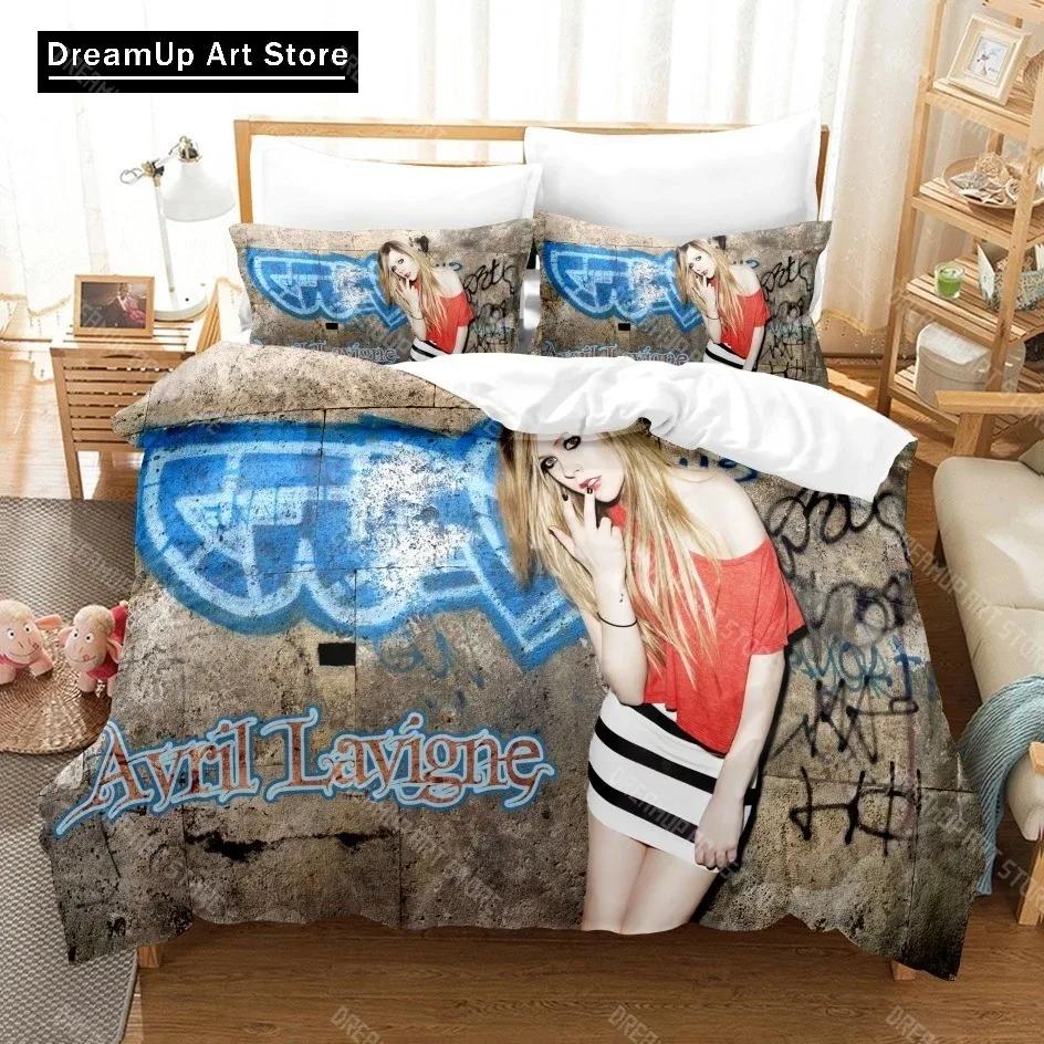 3D Printed Avril Lavigne Bedding Set Cute Quilt Cover Bed Cover With Pillowcase Twin Single Queen King Size Boys Adult Home