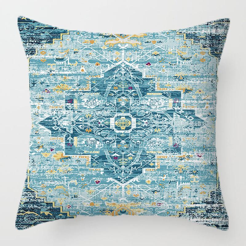 Home Decor Exquisite Ethnic Pattern Digital Printed Pattern Cushion Cover Suitable for Sofa Bedroom Car Pillow Cover