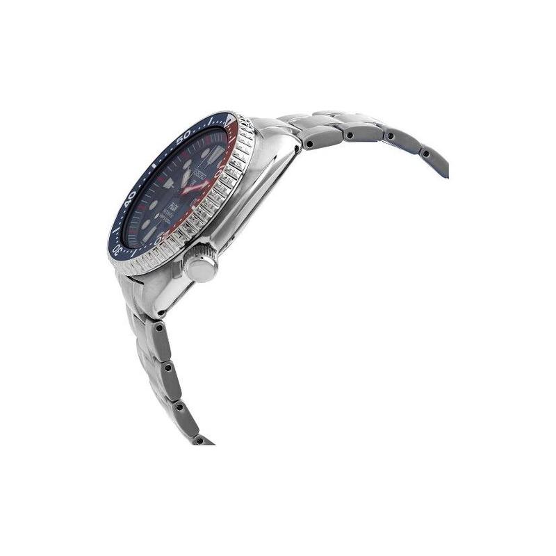 Seiko Prospex Series PADI Cooperation Model Pepsi Ring Abalone Shell Mechanical Movement Steel Strap Men's Watch Blue Dial SRPA21J1
