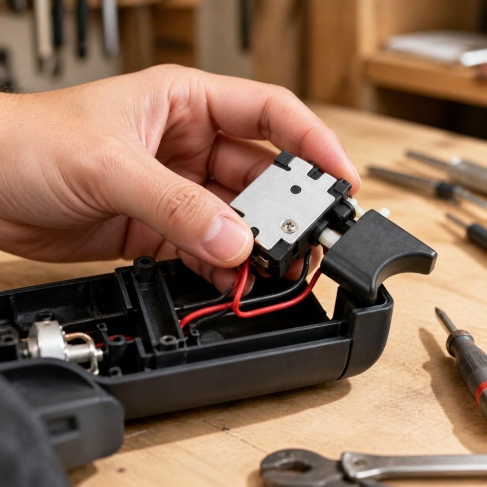 Electric Drill Replacement Push Button Trigger Lithium Battery Compatible Drill Control Switch