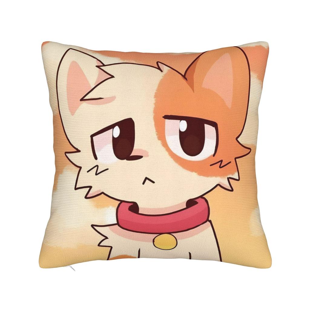 Boykisser Square Pillow Case Cat Cushion Cover Custom Zippered Decor Pillowcase for Car 18"
