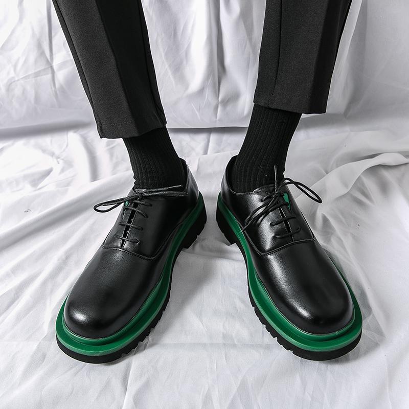 Pánská móda zvyšující výšku silná podrážka módní outdoorová trendy barevný blokování ležérní obuv ležérní párty formální šaty pánská obuv