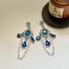 Heavy Industry Palace Earrings for Women Baroque Style Retro Temperament Earrings with Tassels