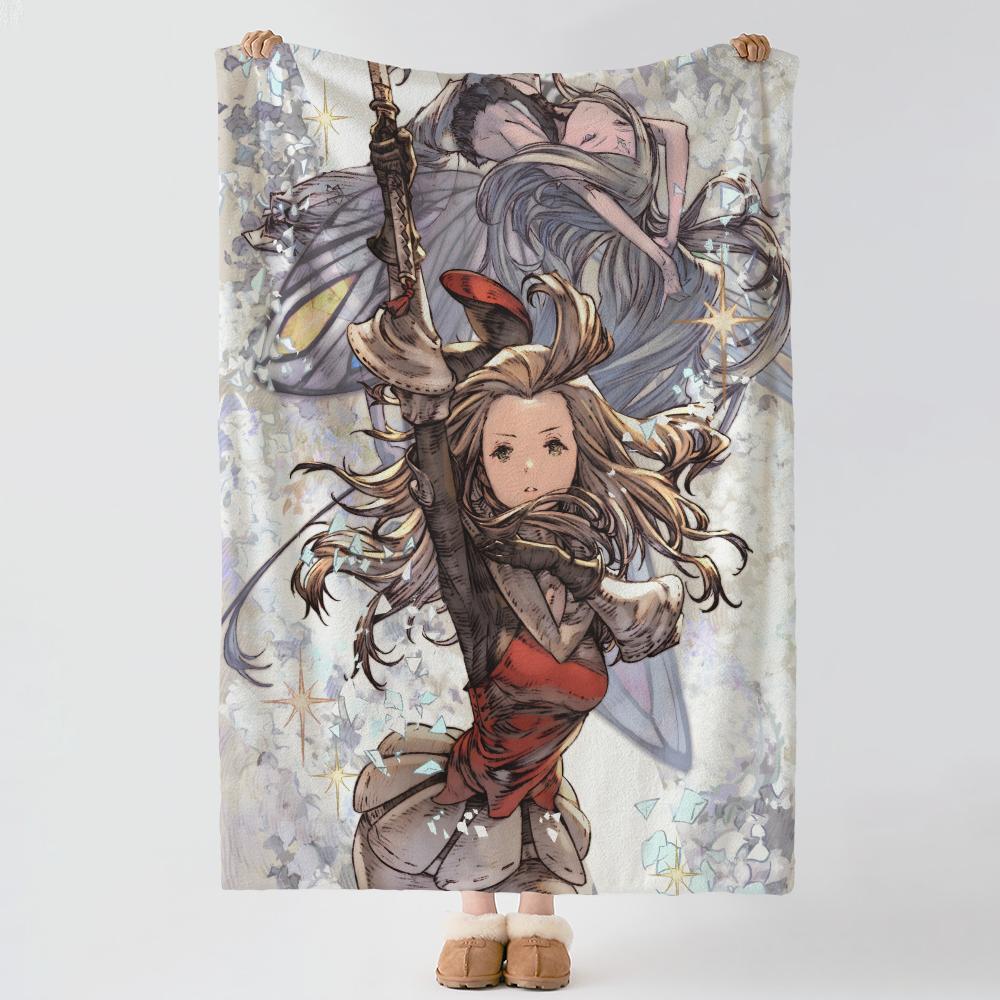 Game G-Granblue Fantasy-y Throw Thick Comfort Flannel Quilt, Multi-scene Use Indoor Outdoor Daily Nap